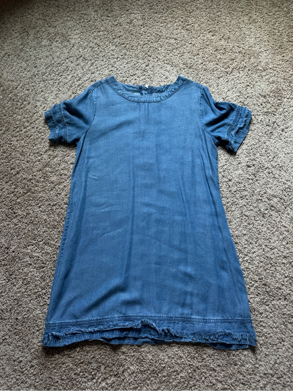 GAP Denim-Effect Blue Casual Short Sleeve Dress